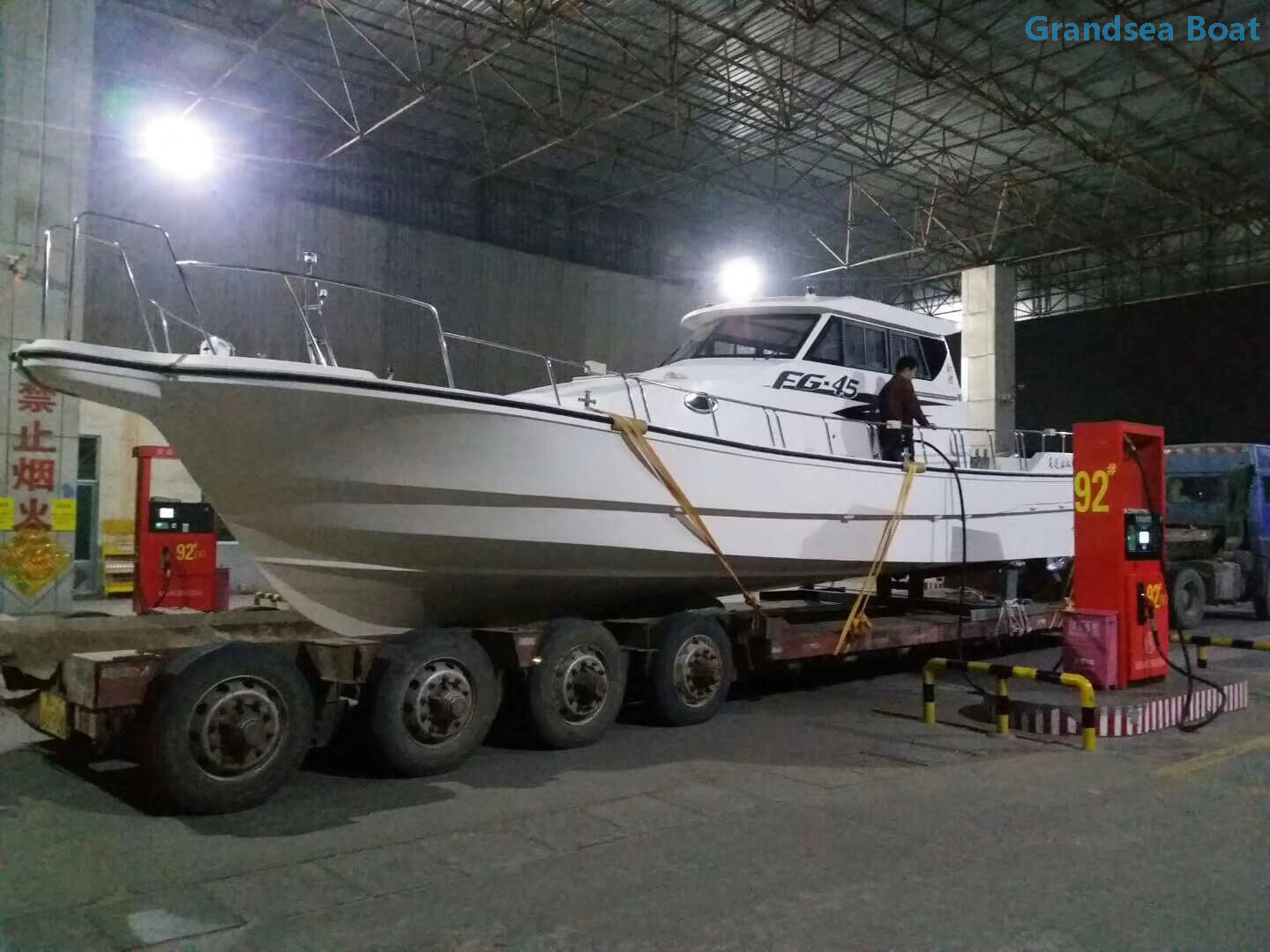 Grandsea 45ft Fiberglass Fishing Boats with Diesel Inboard Engine for Sale