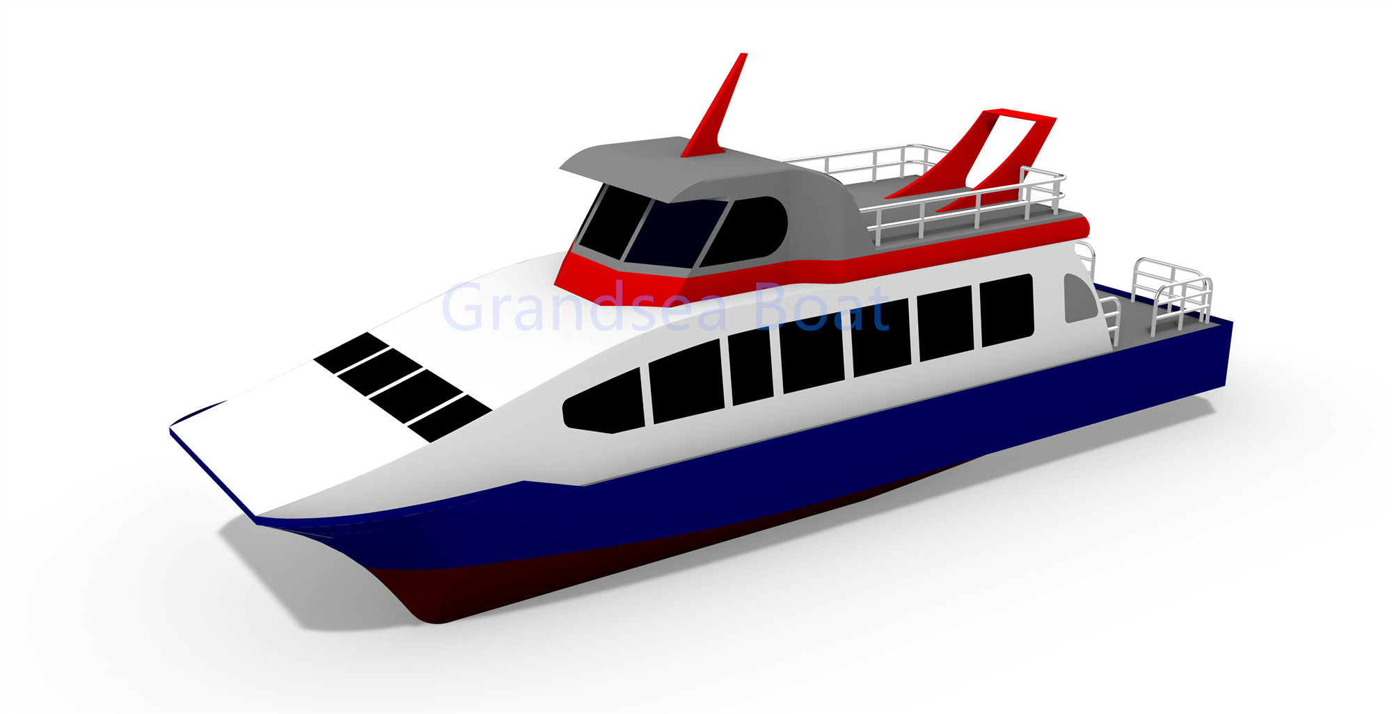 16m Aluminum Catamaran Jet 50 Passenger Ferry Boat For Sale