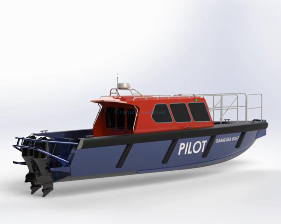Grandsea China Made 11.6m Cheap Price Aluminum Marine Pilot Boat for sale 